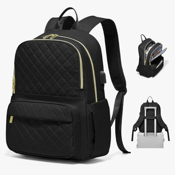 Handbags - Laptop Backpack for Women Waterproof Work and Travel Business Bag